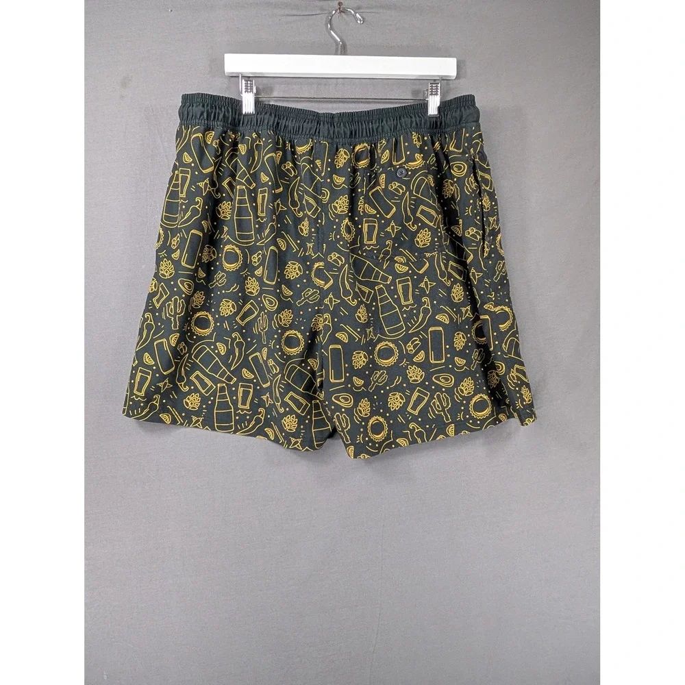 Modelo Especial Mens Swim Trunks 3XL 48/50 Black‎ Gold Beer Graphic Board Shorts